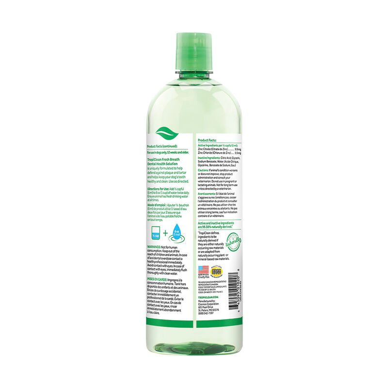 Tropiclean, Dental Oral Care Water Additive image number null